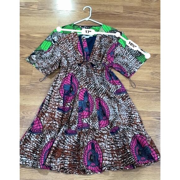 Stella McCartney Patterned Gabrielle mini dress cut out back sz IT 46 / US 12 - Picture 4 of 15